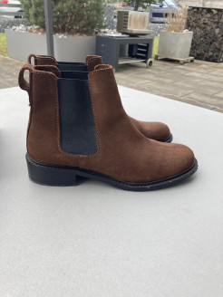 Brown suede boots