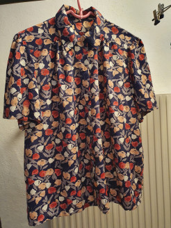 Satin floral shirt
