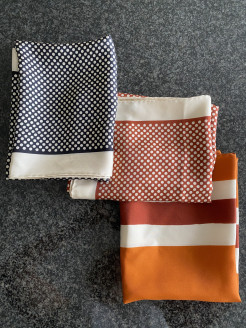 Set of three new Bompard silk squares