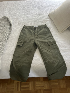 Khaki cargo trousers