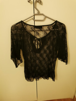 Black lace blouse
