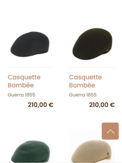 Bombierte Mütze -Hochwertige Qualität- handgefertigt in Italien -Dunkelblau - T.~55-58