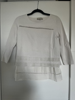 Creamy white two-ply jumper
