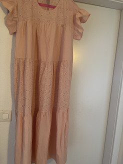 Robe longue rose 