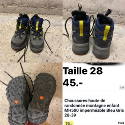 Hiking shoe size 28