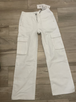 white cargo trousers