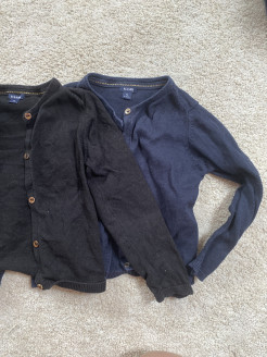 Navy blue and black jackets