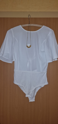 White halter bodysuit