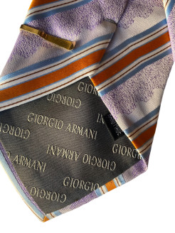 Tie Giorgio Armani orange blue violet