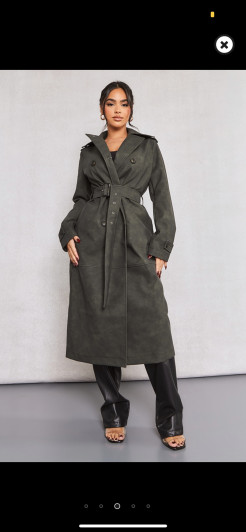 Matte black trench coat PLT never worn because too small