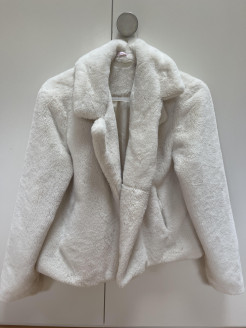 White CAMAÏEU faux fur jacket