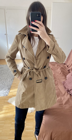 Trench beige en coton