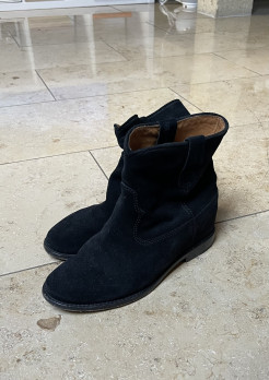 Isabel Marant 'Crisi' ankle boots with concealed interior 7cm wedge heel.