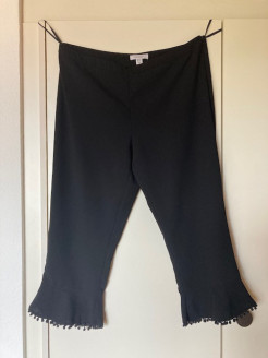 Black polyester trousers
