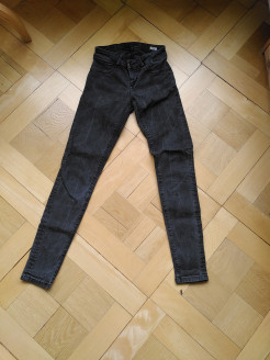 Skinny jeans, black/grey, size XS/S, brand: Salsa
