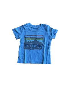 PATAGONIA | T-Shirt Baby Fitz Roy Skies | Blau | Größe 12 Monate