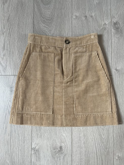 Beige corduroy skirt H&M