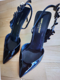 St Laurent heels - YSL patent leather sandals 41