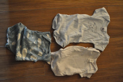 Set of 3 short-sleeved bodysuits, size 6 months