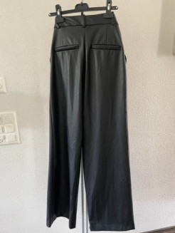 Black leatherette trousers