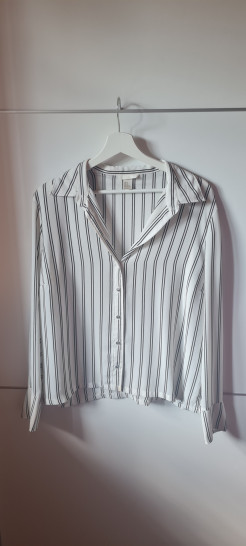 Chemise Zara, noire et blanche