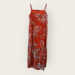 Long dress floral red - longue robe florale rouge