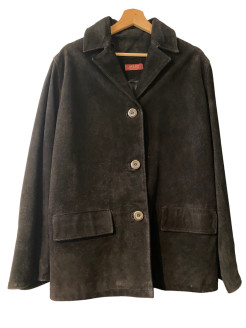 3/4 length black coat