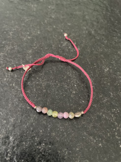 Cord bracelet with stones
