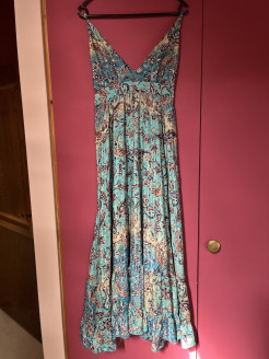 Long patterned summer dress