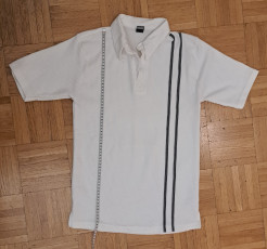 Men's white t-shirt with collar