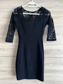 Robe mi-longue noire