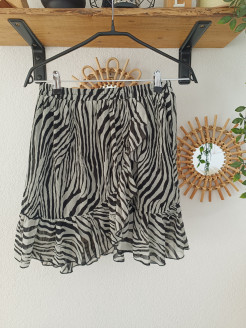 Short zebra skirt