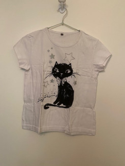 Cat print T-shirt