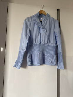 Light blue fitted blouse