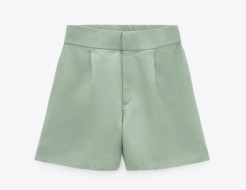 Short taille haute vert menthe, M - ZARA