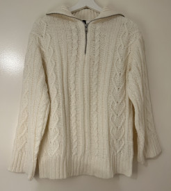 Pull en laine, parfait pour l’hiver.