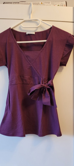 T-shirt violet en coton 
