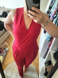 Red jumpsuit