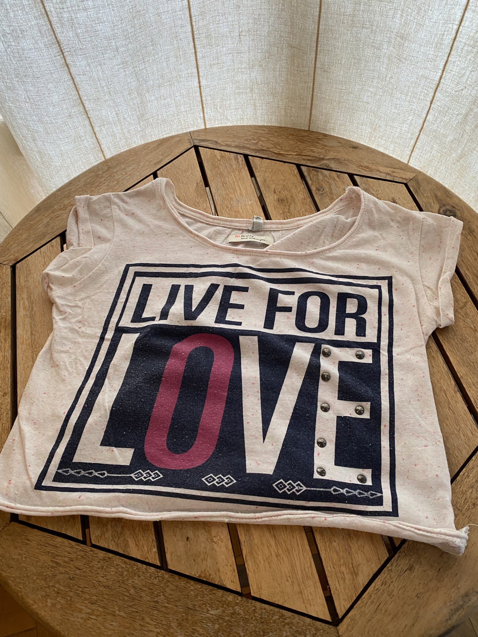 Crop top « live for love » Taille S