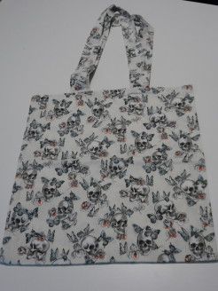 Tote bag simple "skull+butterfly"