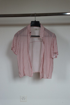 Pink checked shirt