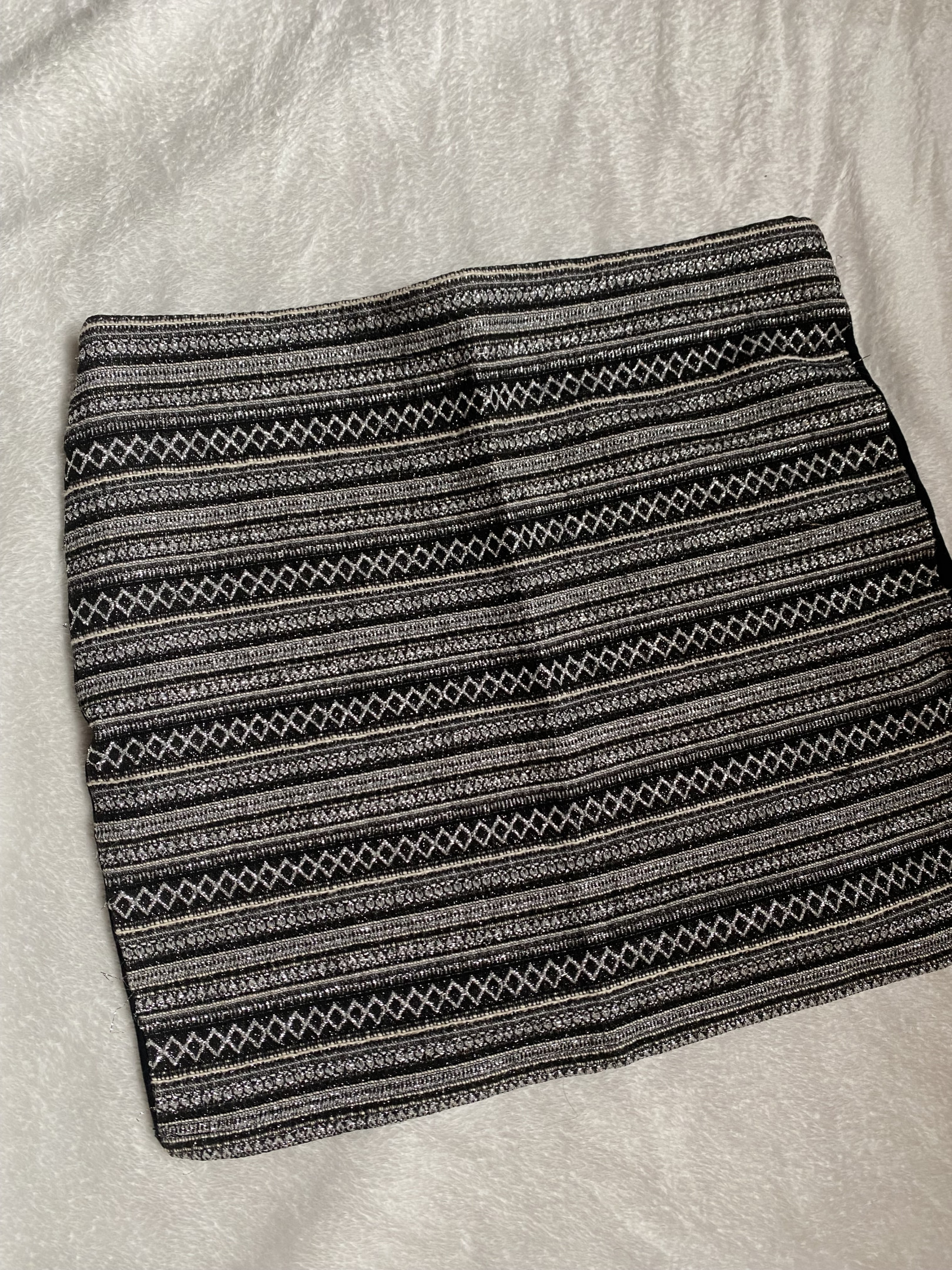 Black and silver skirt