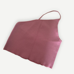 Pink tank top with straps