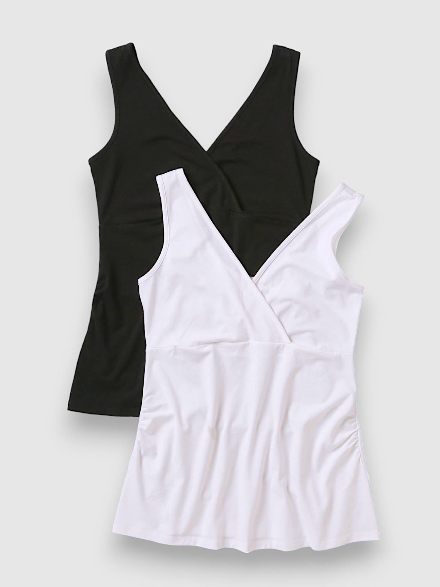 Maternity tank top, black and white