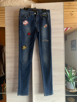 Pantalon jeans avec Patch