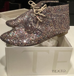 Texto multicoloured glitter boots