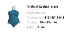 MK Michael Kors maillot de bain 44 neuf