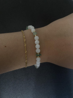 Gem and pearl bracelet