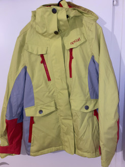 Rip Curl ski/snowboard jacket, size M, light yellow and pink