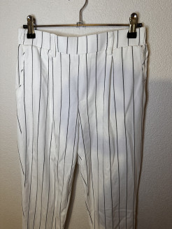 Pantalon rayés blanc noir élégant